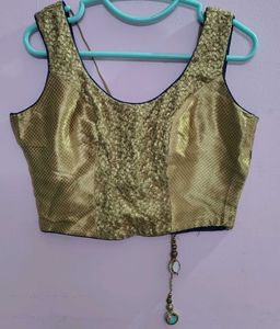 Elegant Gold Embellished Blouse