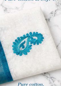 Embroidered saree with Pom Po