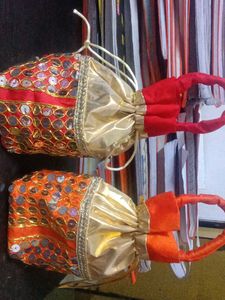 Embellished Drawstring Pouches