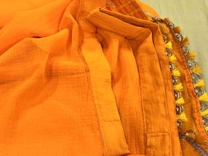 Mustard Yellow Sari (Ready To Wear)