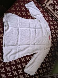 White Embroidered Short Kurti
