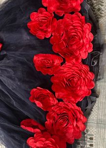 SALE!!!!Stunning Navy Blue  frock with Red Roses