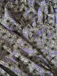 Purple Floral Puff Sleeve Crop Top