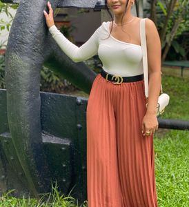 Pleated Wide Leg Palazzo Pants