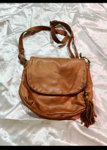 Tan Leather Crossbody Bag