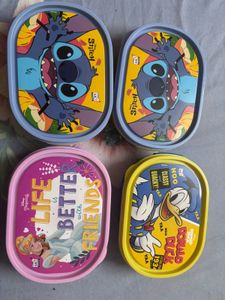 Yellow Lunch Box with Utensils