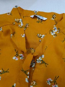 Mustard Floral Print top