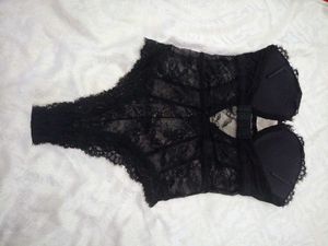 Lace Bodysuit - Black