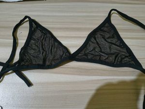 Sheer Black Transparent bra and panty set