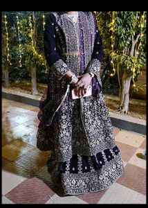 Elegan Velvet zardosi stonework Lehenga Choli Set
