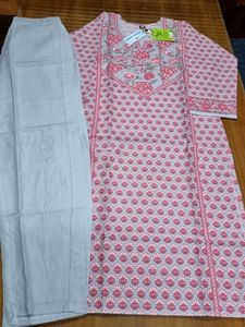 Elegant Printed Kurta with Pants