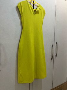 pantaloon Chic Lime Green Sheath Dress