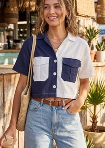 Color Block Short Sleeve Shirt
