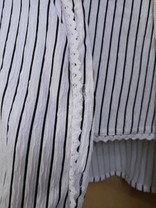 Striped Top with Lace Trim