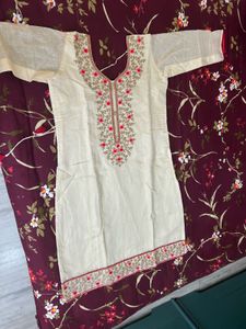 Cream Colured Kurta Set