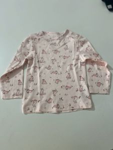 Cute Bunny Print Baby Girl Onesie