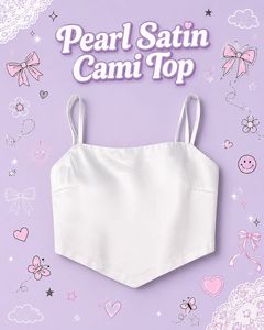 Imported Pearl Satin Cami Top