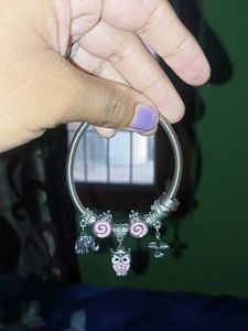 Charm Bracelet with Owl and Elephant