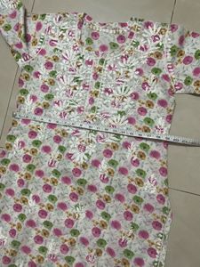 Lucknavi Floral Kurta (xl) price drop