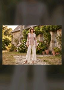 Boho Bell Sleeve Lace Trim Blouse