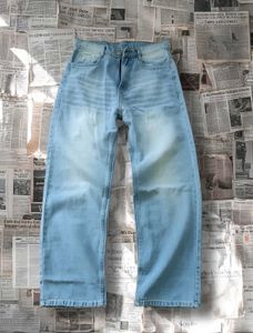 whisker unisex baggy jean