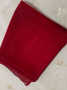 Elegant marun Striped Saree