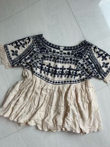 Embroidered Boho Kurta Top