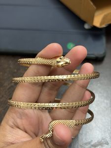 Unique Gold Snake Cuff Bracelet