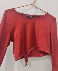 Cream Sleeveless Ruffle Button Crop Top2. Beige Hi