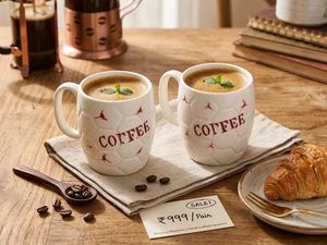 2 Premium Ceramic Coffee Mugs