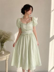 ✨SALE✨Light Green Ruffle Detail Midi Dress