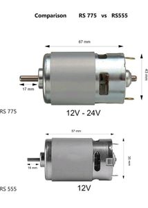 Built RS-775 DC 12V-24V High Speed Metal Large Tor