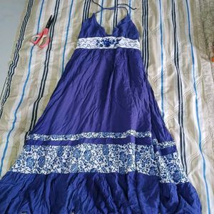 Bohemian Blue Maxi Dress