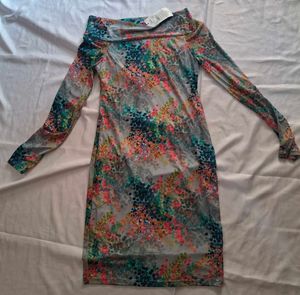 Colorful Long Sleeve Bodycon Dress