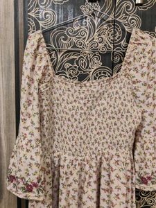 Boho Floral Print Mini Dress