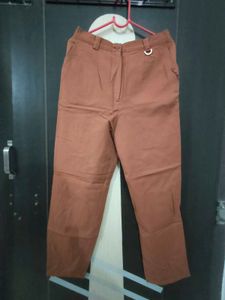 Mauve Highwaist Straight Formal Trouser