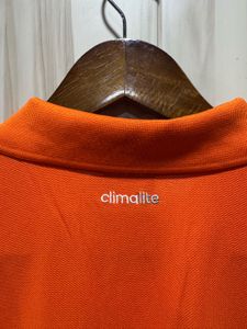 Adidas Essentials Climalite Orange Polo T-Shirt