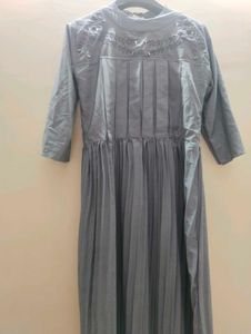 1dtess+free plazo pant Elegant Grey Ethnic Dress