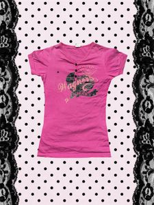 Y2K Pink graphic Henley