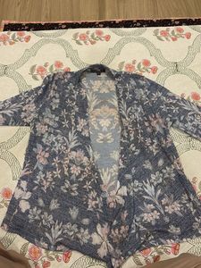 Floral Open Front Cardigan