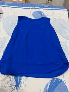 Vibrant Blue Sleeveless Top with Tie Detail