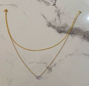 Layered Gold plated Chain Necklace