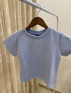 Light Blue 'Off Duty' Crop Top