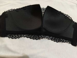Black Lace Strapless Bra
