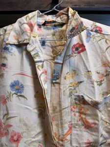 Zara Floral Print Shirt Dress