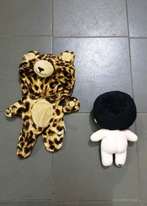 Adorable Leopard Teddy Bear Outfit &amp; Doll