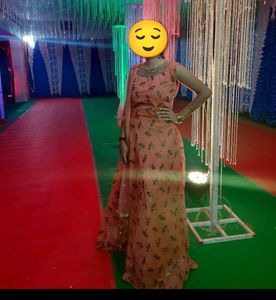 💕Peach Anarkali Gown with dupatta