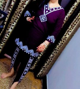 Stylish Wine Dhoti Cord set in xl size