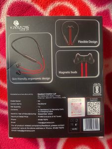 blue color Kratos N4 Bluetooth Neckband