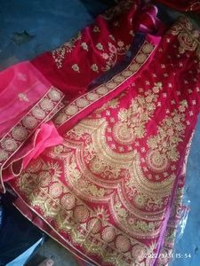 Rani Pink Unstriched Lehenga